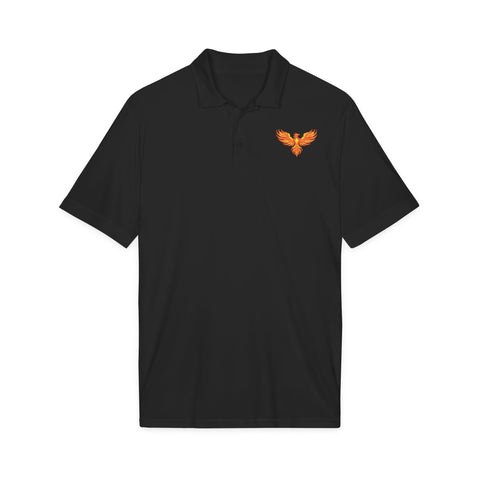 Embroidered Phoenix Polo Shirt – Flame Bird Chest Logo